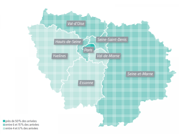 Les hébergements dans les départements Les hébergements dans les départements